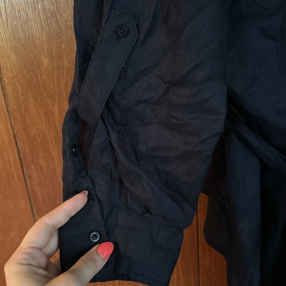 Lauren Ralph Lauren Linen Shirt 3x NEW NWT dark blue - Picture 6 of 8